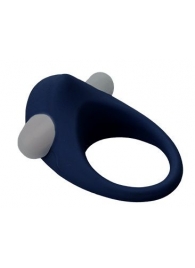 Гладкое синее эрекционное виброкольцо STIMU RING - Dream Toys - в Рубцовске купить с доставкой