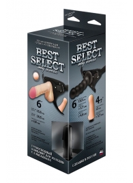 Черный пояс для женщин BEST SELECT с 3 насадками - LOVETOY (А-Полимер) - купить с доставкой в Рубцовске