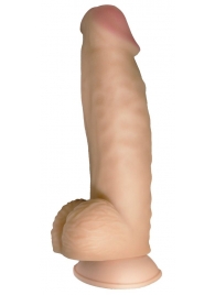 Телесный реалистичный фаллоимитатор на черных трусиках Real Big Strap-On - 34,5 см. - LOVETOY (А-Полимер) - купить с доставкой в Рубцовске