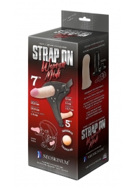 Реалистичный страпон Woman Midi с вагинальной пробкой - 19 см. - LOVETOY (А-Полимер) - купить с доставкой в Рубцовске