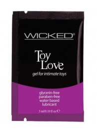 Лубрикант на водной основе для использования с игрушками WICKED Toy Love - 3 мл. - Wicked - купить с доставкой в Рубцовске