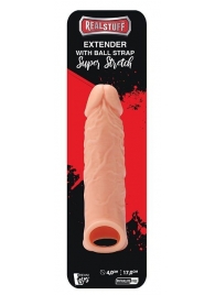 Телесная насадка EXTENDER WITH BALL STRAP 6.5 - 17 см. - Dream Toys - в Рубцовске купить с доставкой