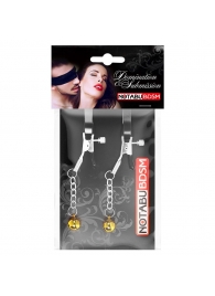 Оригинальные зажимы на соски с желтыми шариками - Notabu - купить с доставкой в Рубцовске