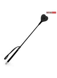 Черный стек с наконечником-сердечком - 54 см. - Notabu - купить с доставкой в Рубцовске