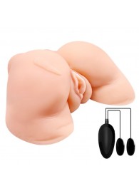 Телесная вибровагина Julie с 2 рабочими отверстиями - Baile - в Рубцовске купить с доставкой