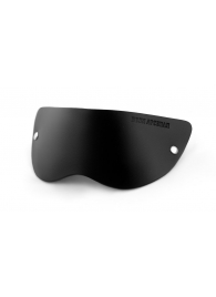 Черная плотная кожаная маска на глаза - БДСМ Арсенал - купить с доставкой в Рубцовске