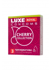 Презервативы с ароматом вишни LUXE Royal Cherry Collection - 3 шт. - Luxe - купить с доставкой в Рубцовске