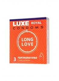 Презервативы с продлевающим эффектом LUXE Royal Long Love - 3 шт. - Luxe - купить с доставкой в Рубцовске