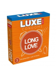 Презервативы с продлевающим эффектом LUXE Royal Long Love - 3 шт. - Luxe - купить с доставкой в Рубцовске