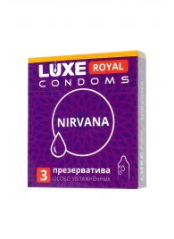 Презервативы с увеличенным количеством смазки LUXE Royal Nirvana - 3 шт. - Luxe - купить с доставкой в Рубцовске