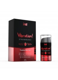 Жидкий интимный гель с эффектом вибрации Vibration! Strawberry - 15 мл. - INTT - купить с доставкой в Рубцовске