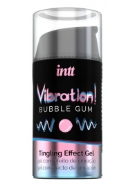 Жидкий интимный гель с эффектом вибрации Vibration! Bubble Gum - 15 мл. - INTT - купить с доставкой в Рубцовске