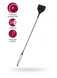 Черный гладкий стек с тонкой ручкой - 48 см. - ToyFa - купить с доставкой в Рубцовске