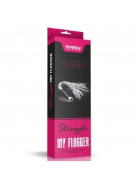 Серебристая плетка Struggle My Flogger с черной ручкой - 45 см. - Lovetoy - купить с доставкой в Рубцовске