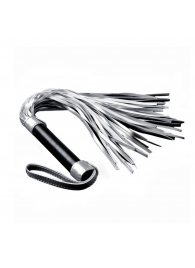 Серебристая плетка Struggle My Flogger с черной ручкой - 45 см. - Lovetoy - купить с доставкой в Рубцовске