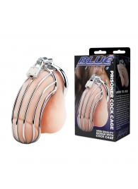 Металлическая клетка Prisoner Cock Сage с замком - BlueLine - купить с доставкой в Рубцовске
