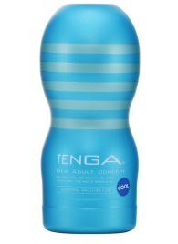 Мастурбатор с охлаждающей смазкой TENGA Original Vacuum Cup Cool - Tenga - в Рубцовске купить с доставкой