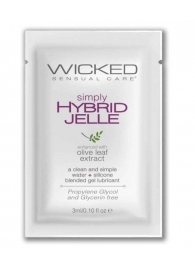 Гель-лубрикант на водно-силиконовой основе Simply Hybrid Jelle - 3 мл. - Wicked - купить с доставкой в Рубцовске