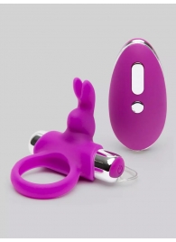 Лиловое виброкольцо с пультом ДУ Remote Control Cock Ring - Happy Rabbit - в Рубцовске купить с доставкой