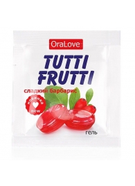 Гель-смазка Tutti-frutti со вкусом барбариса - 4 гр. - Биоритм - купить с доставкой в Рубцовске