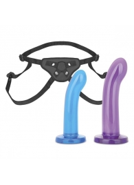 Страпон унисекс Beginners Strap-On с 2 насадками - 15 и 13 см. - Lux Fetish - купить с доставкой в Рубцовске