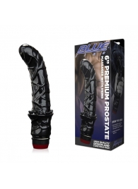 Черный вибромассажер простаты 6  Premium Prostate Massager - BlueLine - в Рубцовске купить с доставкой