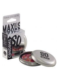 Экстремально тонкие презервативы в железном кейсе MAXUS Extreme Thin - 3 шт. - Maxus - купить с доставкой в Рубцовске