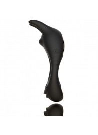 Черное эрекционное кольцо с двумя моторами Zeus Dual Vibe Cock Ring - FeelzToys - в Рубцовске купить с доставкой