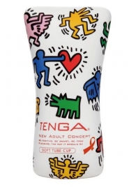 Мастурбатор-туба Keith Haring Soft Tube CUP - Tenga - в Рубцовске купить с доставкой