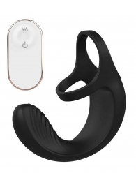 Черный анальный стимулятор с эрекционными кольцами Remote Couple Teaser - Dream Toys - в Рубцовске купить с доставкой