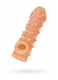 Телесная закрытая насадка с пупырышками Cock Sleeve Size M - 15,6 см. - KOKOS - в Рубцовске купить с доставкой