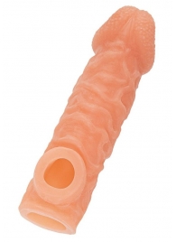 Телесная закрытая насадка с шершавой головкой Cock Sleeve Size L - 17,6 см. - KOKOS - в Рубцовске купить с доставкой