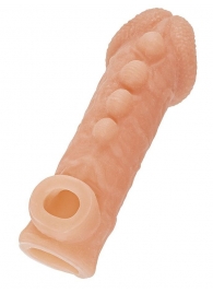 Телесная закрытая насадка с шишечками Cock Sleeve Size S - 13,8 см. - KOKOS - в Рубцовске купить с доставкой