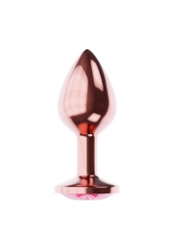 Пробка цвета розового золота с малиновым кристаллом Diamond Ruby Shine L - 8,3 см. - Lola Games - купить с доставкой в Рубцовске
