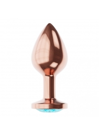 Пробка цвета розового золота с малиновым кристаллом Diamond Topaz Shine L - 8,3 см. - Lola Games - купить с доставкой в Рубцовске