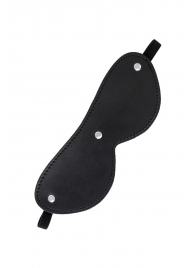 Черная кожаная маска Anonymo с мягким подкладом - ToyFa - купить с доставкой в Рубцовске