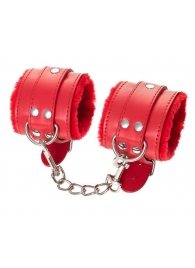 Красные наручники Anonymo из искусственной кожи - ToyFa - купить с доставкой в Рубцовске