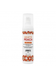 Разогревающее массажное масло Gourmet White Peach Organic с органическими ингредиентами - 50 мл. - Exsens - купить с доставкой в Рубцовске