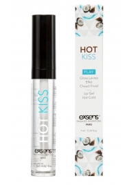 Блеск для губ Hot Kiss Coconut с ароматом кокоса - 7 мл. - Exsens - купить с доставкой в Рубцовске