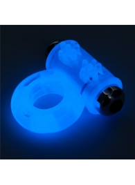 Голубое, светящееся в темноте эрекционное виброкольцо Lumino Play Vibrating Penis Ring - Lovetoy - в Рубцовске купить с доставкой