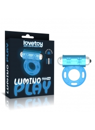 Голубое, светящееся в темноте эрекционное виброкольцо Lumino Play Vibrating Penis Ring - Lovetoy - в Рубцовске купить с доставкой