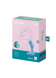 Голубой анальный вибростимулятор Deep Driver - 11,2 см. - Satisfyer - в Рубцовске купить с доставкой
