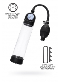 Прозрачная механическая помпа Roald с манометром - Sexus - в Рубцовске купить с доставкой