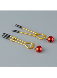 Золотистые зажимы с колокольчиками Gold - Sitabella - купить с доставкой в Рубцовске