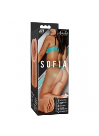 Мастурбатор-вагина цвета карамели Sofia с вибрацией - Blush Novelties - в Рубцовске купить с доставкой