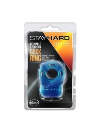 Голубое эрекционное виброкольцо Reusable 5 Function Cock Ring - Blush Novelties - в Рубцовске купить с доставкой