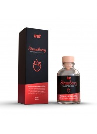 Массажный гель с ароматом клубники Strawberry - 30 мл. - INTT - купить с доставкой в Рубцовске