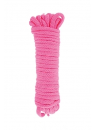 Розовая веревка для связывания Sweet Caress Rope - 10 метров - Sweet Caress - купить с доставкой в Рубцовске
