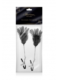 Зажимы для сосков с черными перьями Sweet Caress Feather Nipple Clumps - Sweet Caress - купить с доставкой в Рубцовске