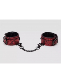 Красно-черные наручники Reversible Faux Leather Wrist Cuffs - Fifty Shades of Grey - купить с доставкой в Рубцовске